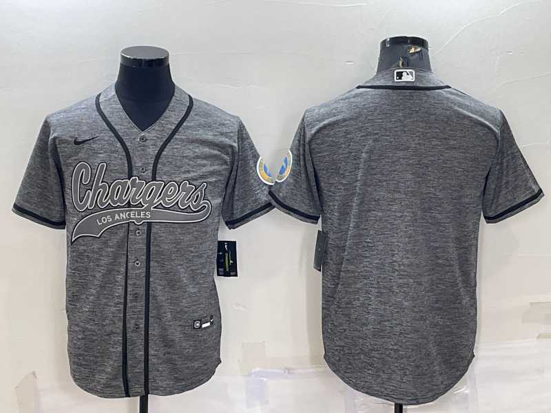 Men's Los Angeles Chargers Blank Grey Gridiron Cool Base Stitched Baseball Jersey,We sell and wholesale Men's Los Angeles Chargers Blank Grey Gridiron Cool Base Stitched Baseball Jersey on line form chian!